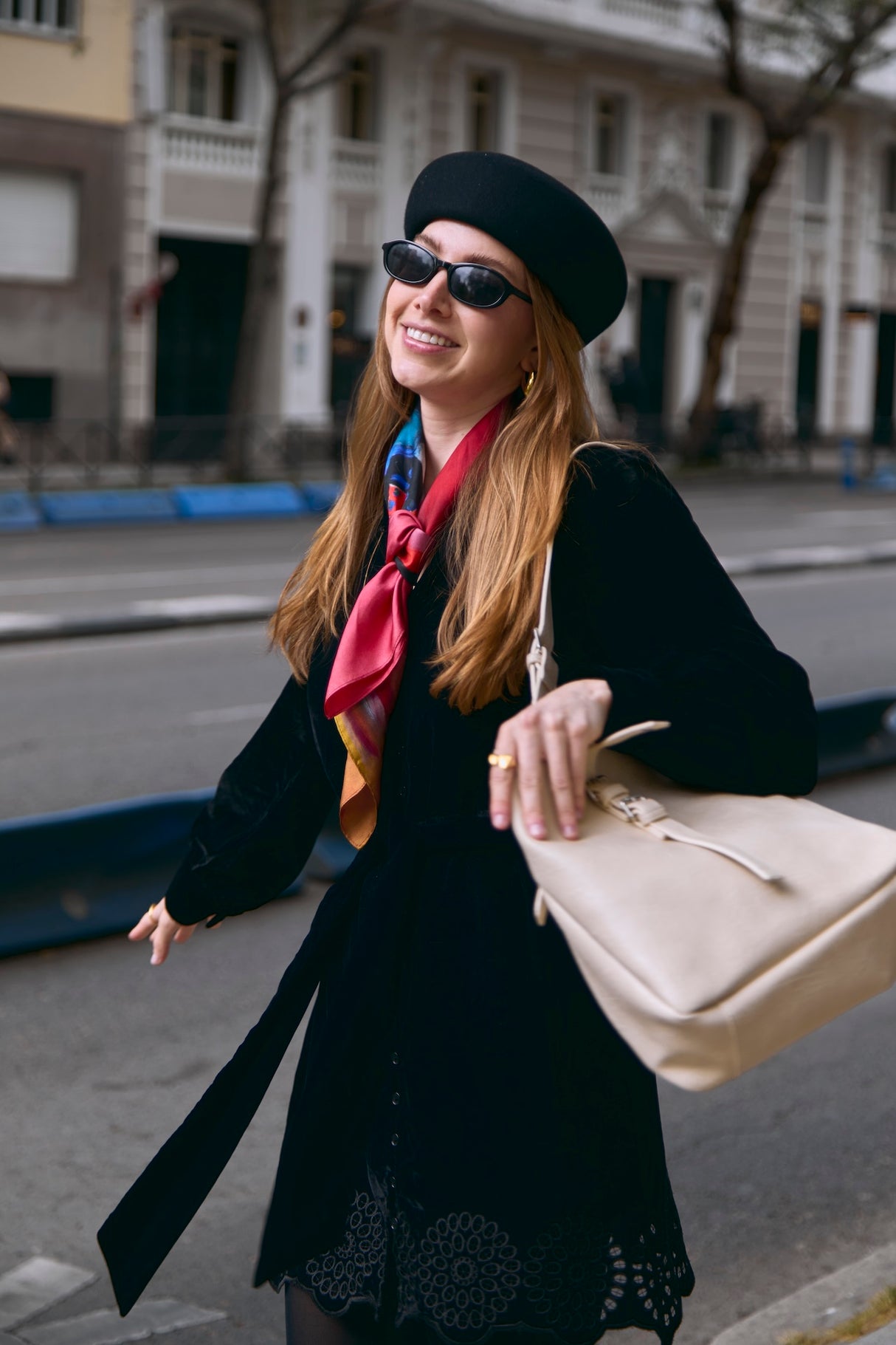 Buckle Soft Tote Bag — Sand Beige