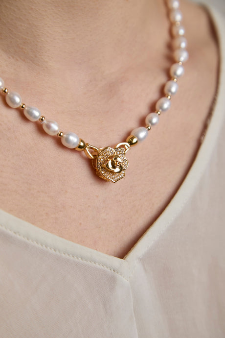 Double Freshwater Pearl Necklace 6.5–7.5 mm