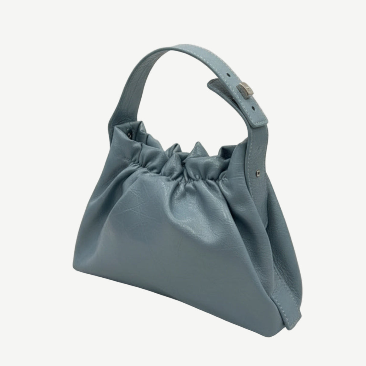Soft Gathered Blue Bag