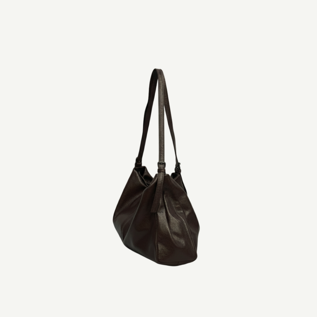 Soft Chocolate Draped Handbag