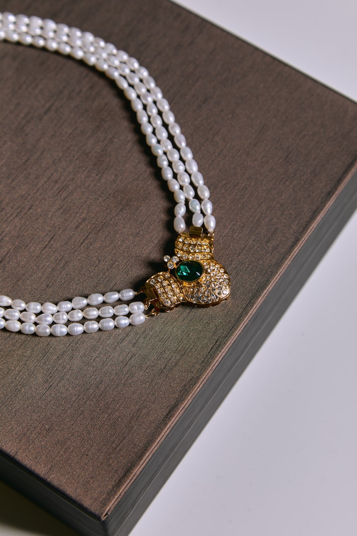 Triple Freshwater Pearl Necklace Classic Clasp