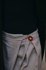 Scarlet Flower Brooch · Red Crystals
