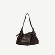 Bolso Soft Chocolate Draped en material vegano premium, diseño drapeado y asa larga. Ligero, elegante y versátil, ideal para looks diarios y casuales.