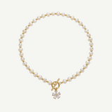 Collar de perlas freshwater naturales 6–7 mm calidad A-, blanco natural con cierre dorado. Diseño clásico, minimalista y ligero