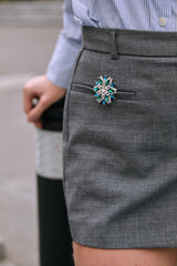 Royal Star Brooch · Silver Crystal