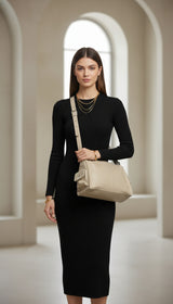 Soft Shoulder Bag Taupe