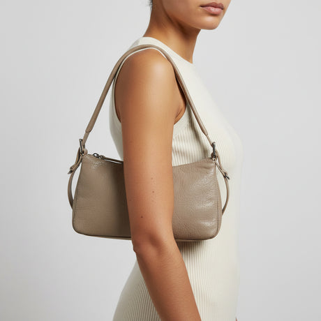 Crescent Taupe Bag
