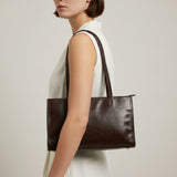 Chocolate Long Straps Rectangular Bag