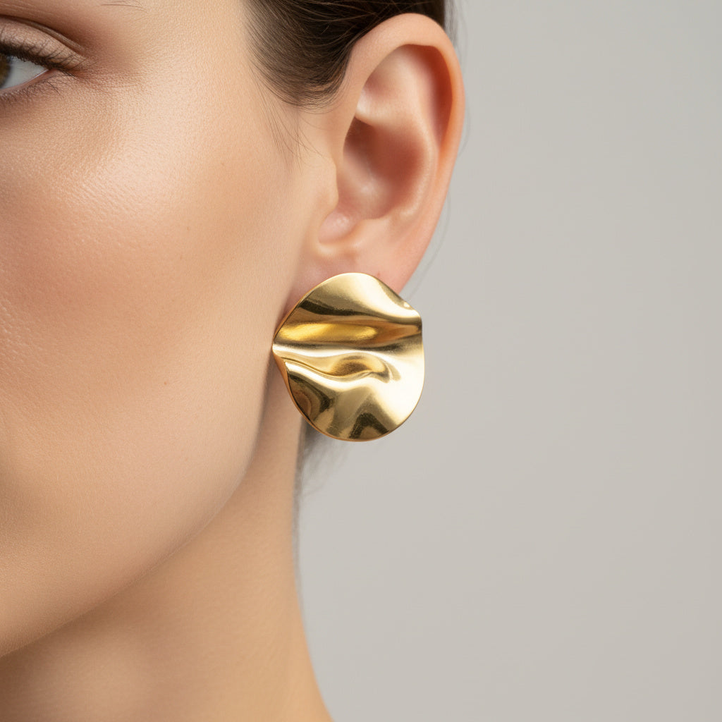 Wave Gold Earrings