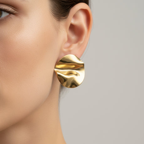 Wave Gold Earrings