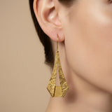 Gold Origami Earrings