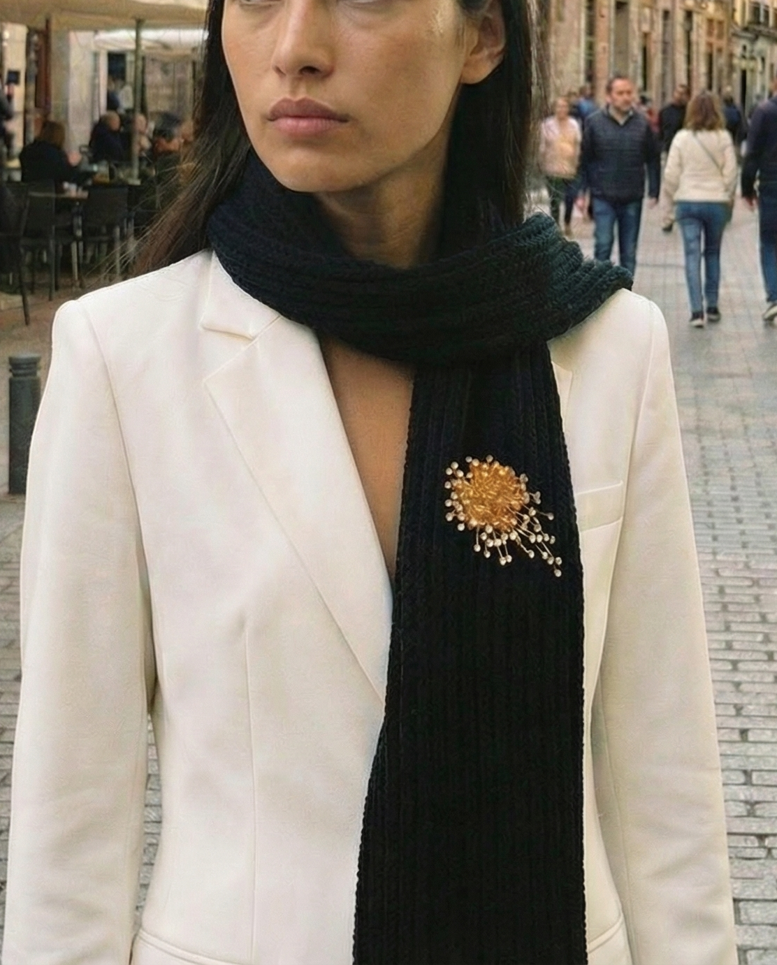 Aurora Champagne Brooch · Swarovski