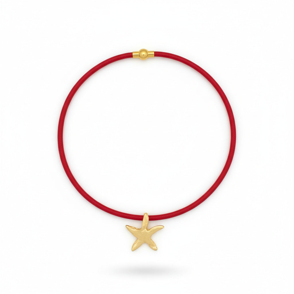 Collar corto cordon con estrella - DONNABATEA