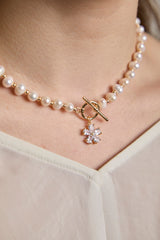 Freshwater Pearl Necklace 6–7 mm · Gold Flash Clasp