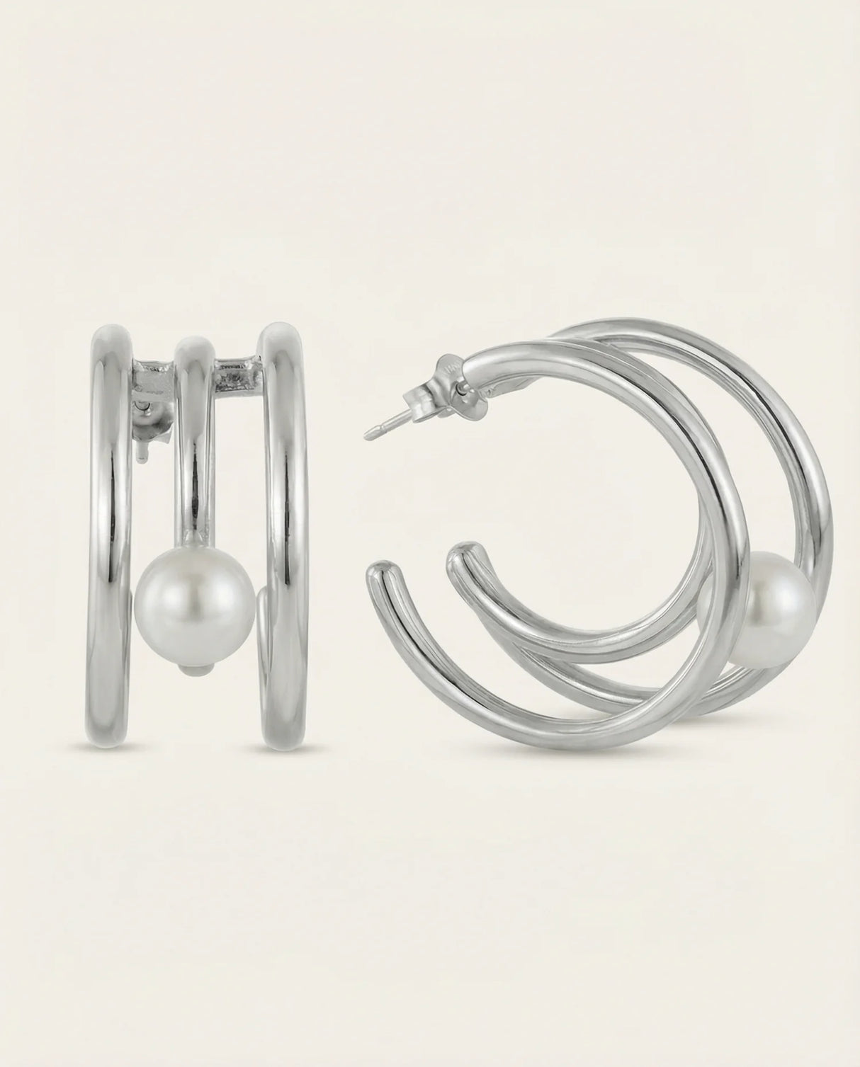 Pendientes de perlas lunares