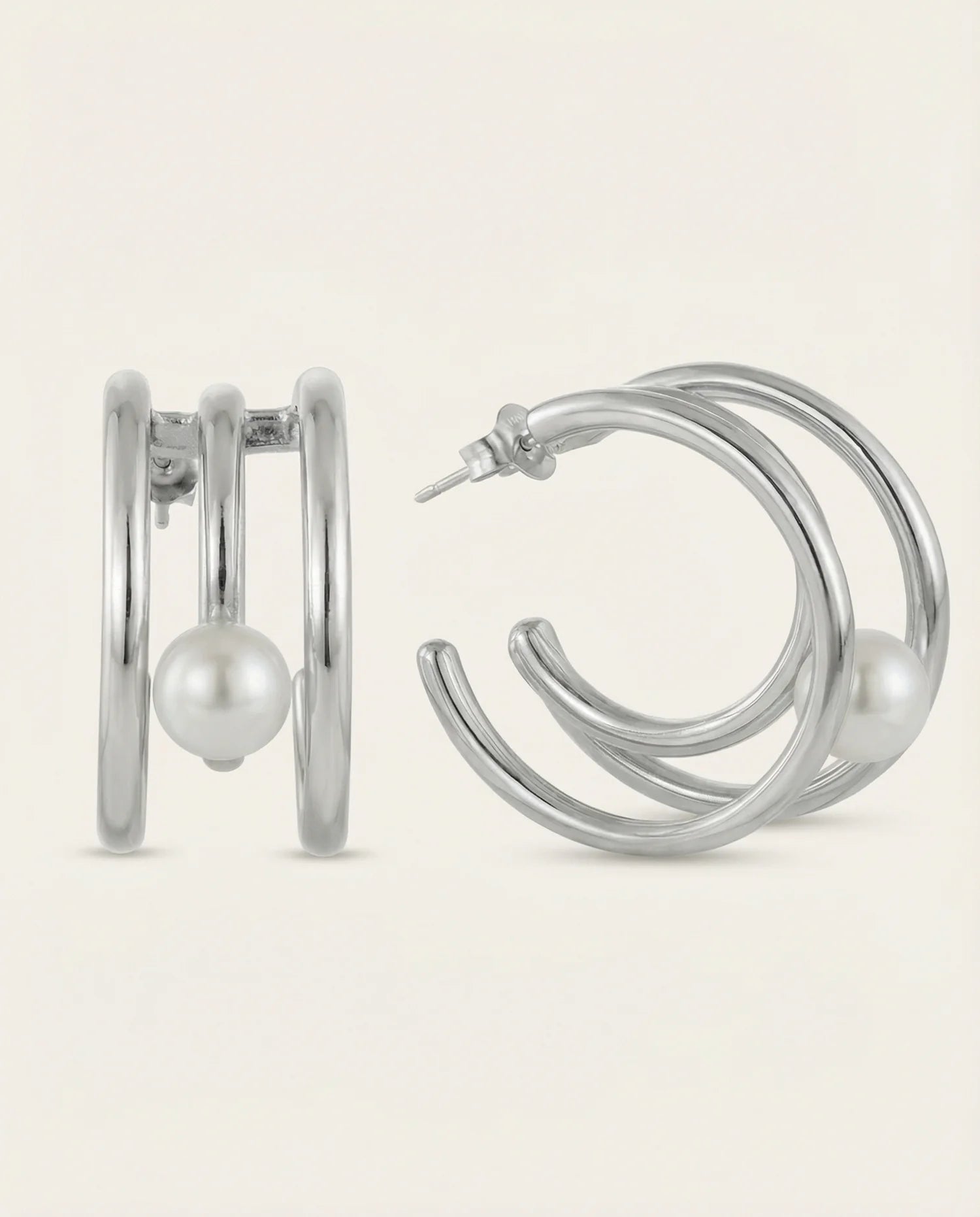 Pendientes de perlas lunares