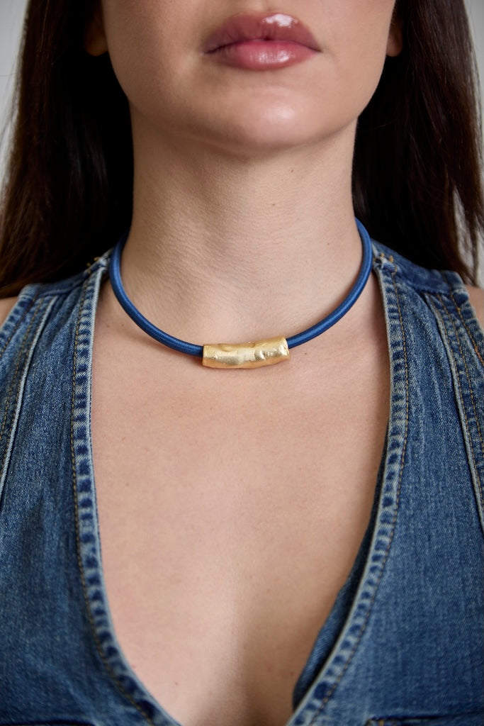 Collar corto cordon con pieza rigida - DONNABATEA