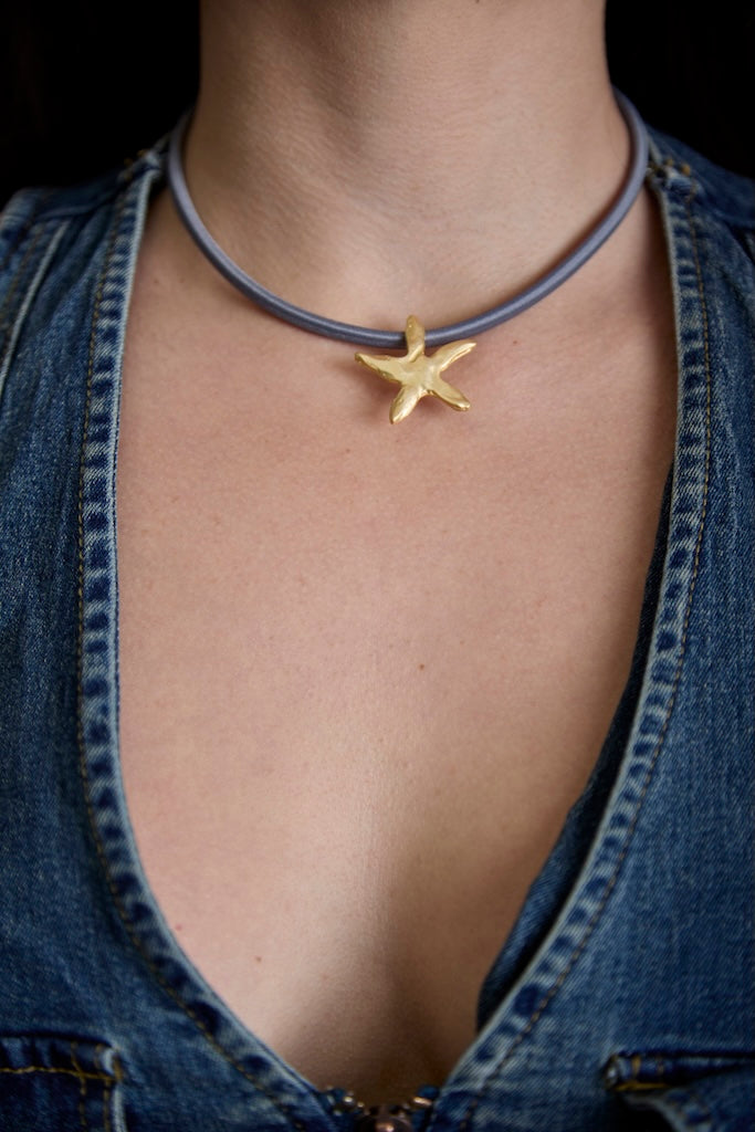 Collar corto cordon con estrella - DONNABATEA