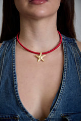 Collar corto cordon con estrella - DONNABATEA