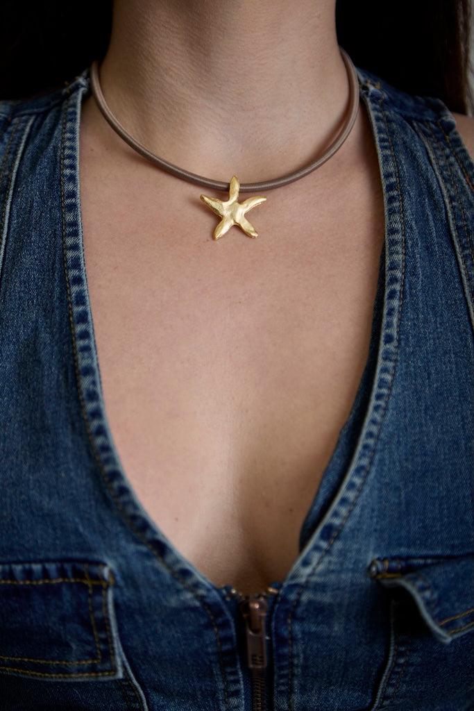 Collar corto cordon con estrella - DONNABATEA