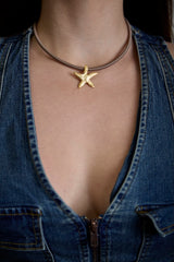 Collar corto cordon con estrella - DONNABATEA