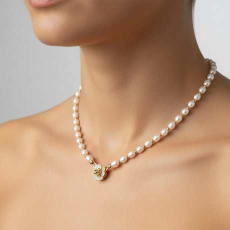 Double Freshwater Pearl Necklace 6.5–7.5 mm