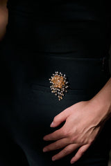 Aurora Champagne Brooch · Swarovski