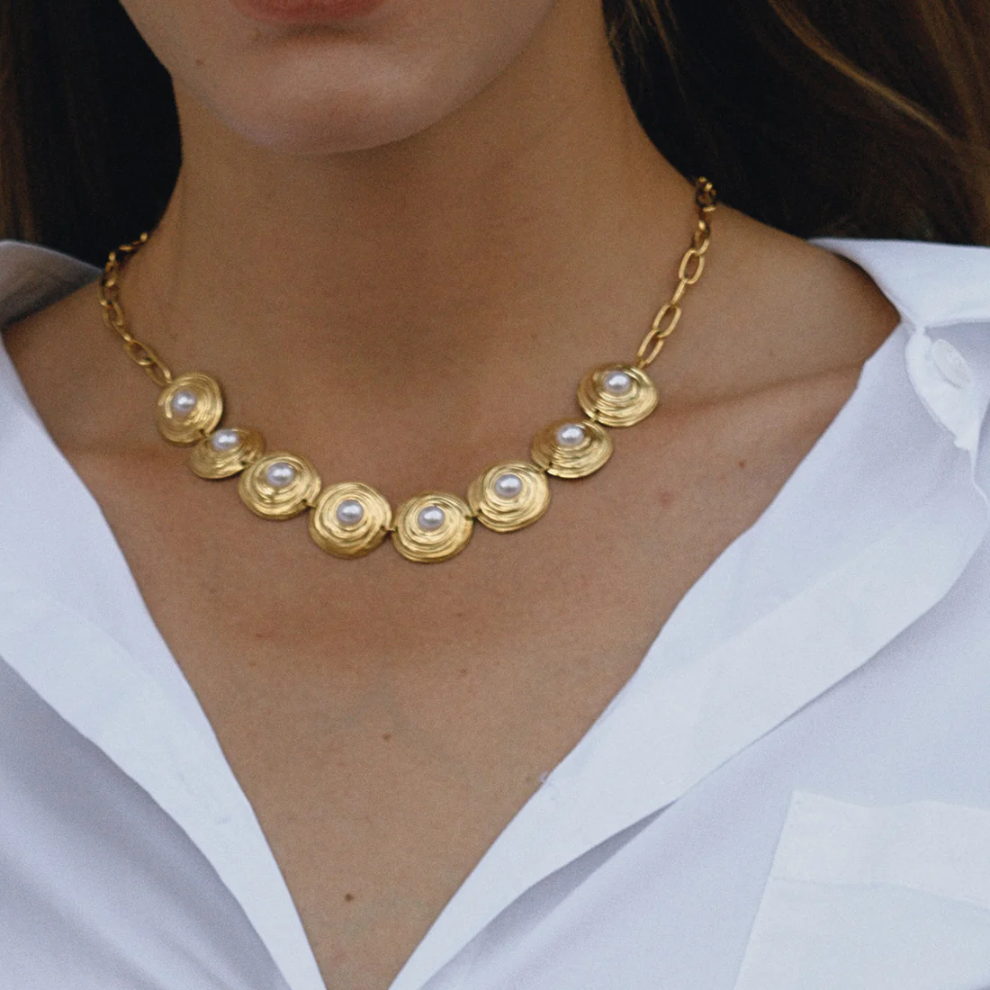 Collar Bolas Perlas - AURELLE