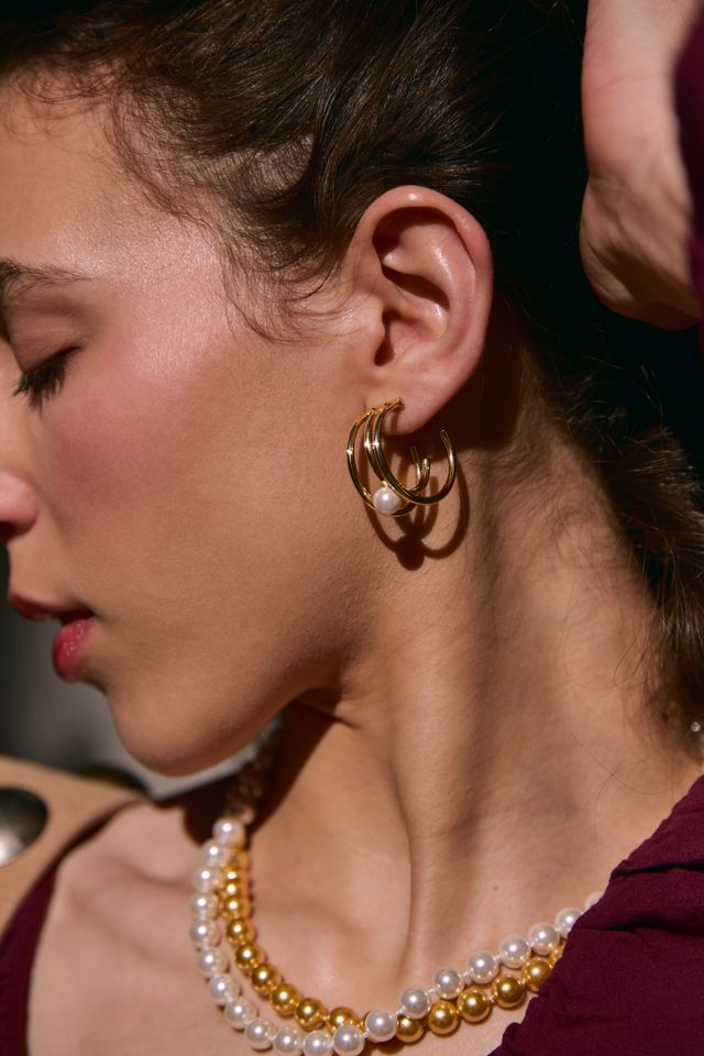 Pendientes de perlas lunares